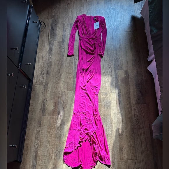 NOOKIE Farrah Gown In Bright Fuchsia Pink - Picture 6 of 7